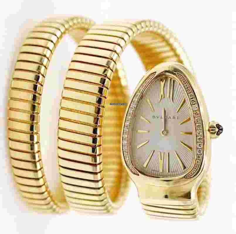 Bulgari Serpenti
                           
                                 Tubogas 35 mm Yellow Gold & Diamond Ladies Watch 101923