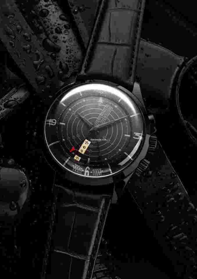 Vulcain Nautical
                           
                                 FULL BLACK LIMITED ED. - Open Caseback - Black Leather "Croc" - OFFICIAL DEALER