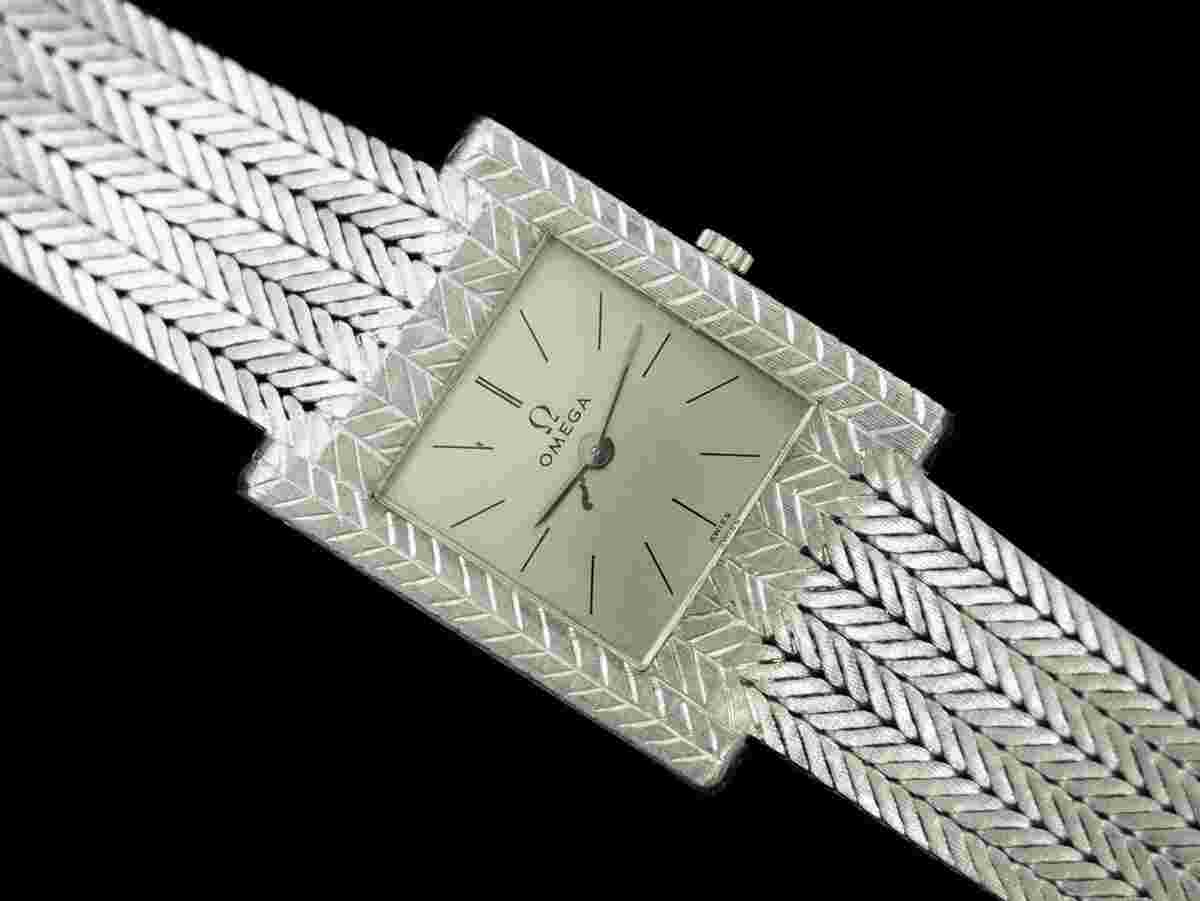 Omega Classic
                           
                                 Owned & Worn By Red Skelton - 1958 Vintage Mens Ultra Thin Watch - 18K White Gold