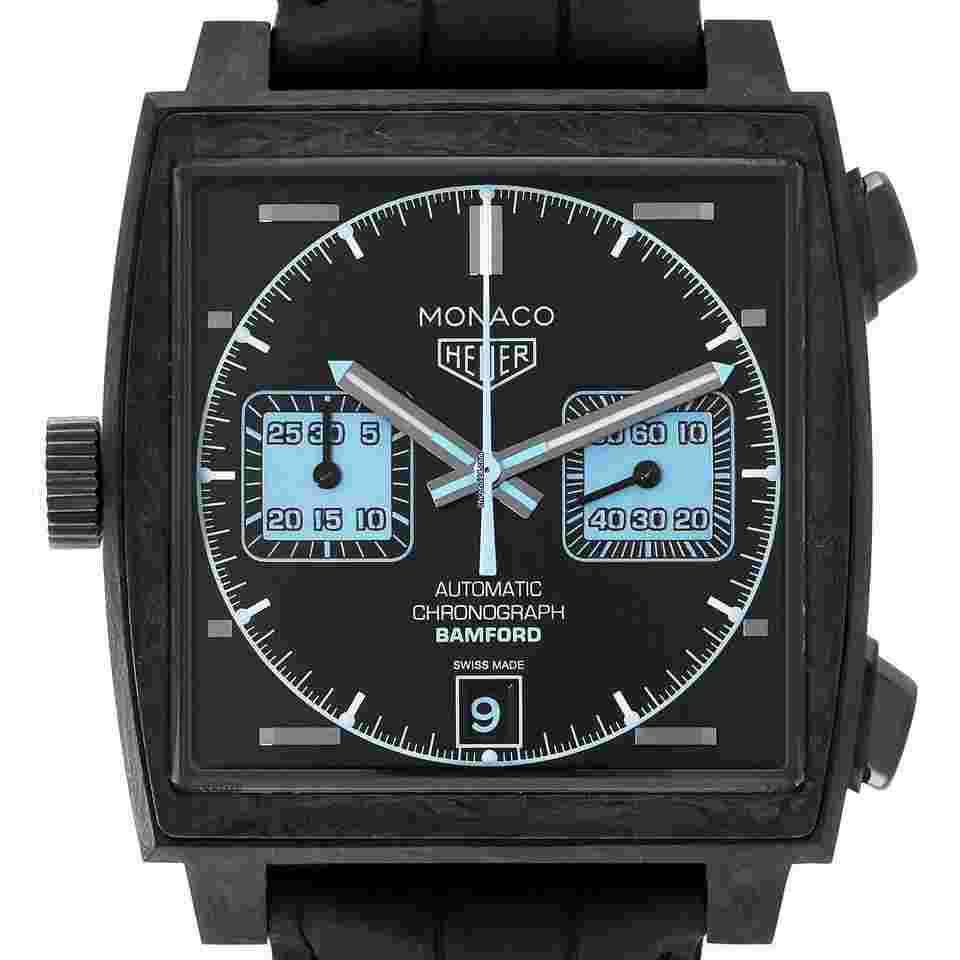 TAG Heuer
                           
                                 Monaco Limited Edition Black Dial Carbon Mens Watch CAW2190 Box Card