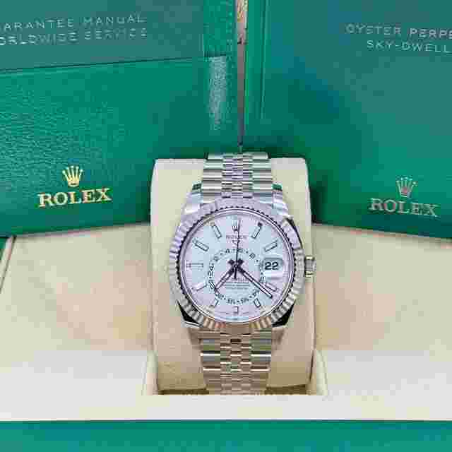 Rolex Sky-Dweller
                           
                                 DISCONTINUED Mint 2022 42mm White Dial Jubilee 326934-0002
