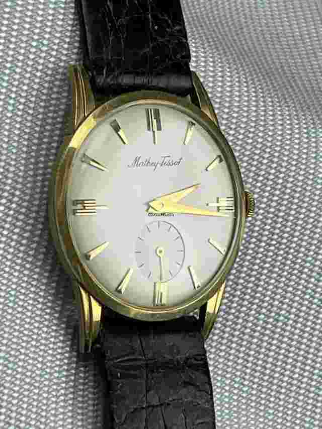 Mathey-Tissot
                           
                                 Solid 18K(750) Gold Classic Dress Ultra Thin Gold Dial Vintage Swiss Made