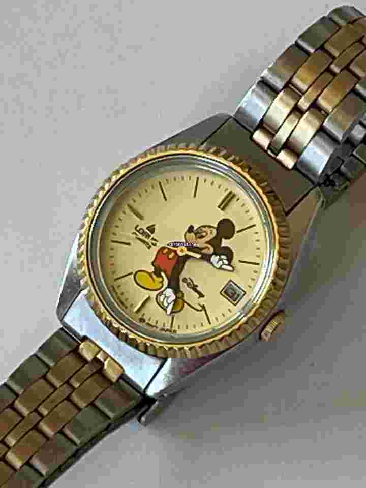 Lorus
                           
                                 Seiko Mickey Mouse Ladies Two-Tone Calendar Date Vintage Made in Japan