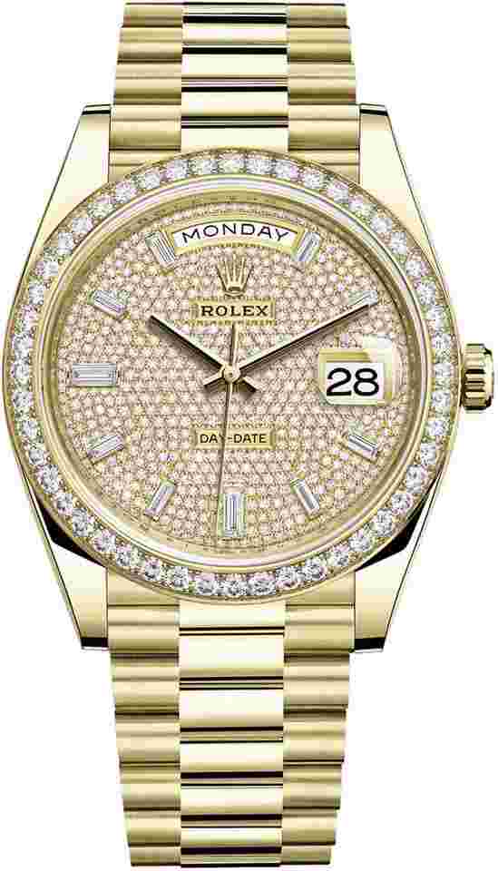 Rolex Day-Date 40
                           
                                 40mm White Gold 228348RBR Pave Baguette