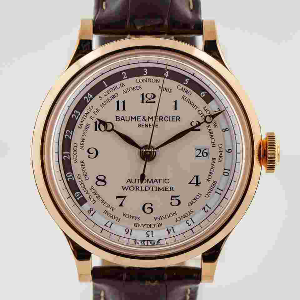 Baume & Mercier Capeland
Worldtimer Ref 10107 Men’s 18K Rose Gold Automatic Leather Band 2022