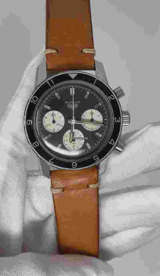 Heuer
                           
                                 TAG Heuer Autavia Vintage 40mm Steel - Black Dial - Leather Strap 2446