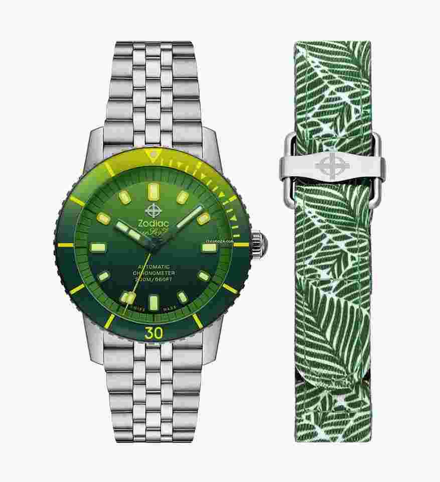 Zodiac Sea Wolf
ZO9295 Super Sea Wolf Set Compression Diver 40 mm Automatic Men's Watch