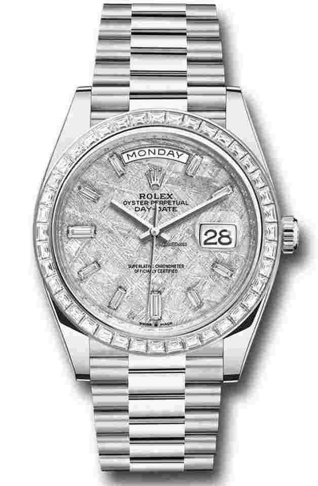Rolex Day-Date 40
                           
                                 2024/2025 Unworn Meteorite Dial Baguette Indices Day-Date 40