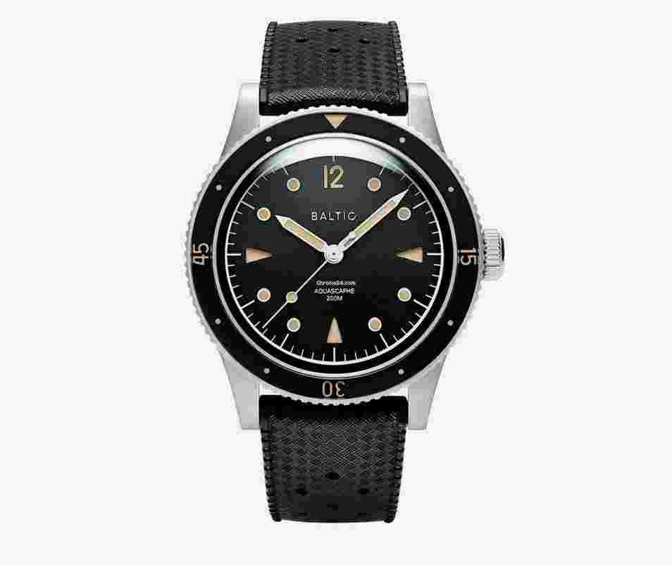Baltic
                           
                                 Aquascaphe Classic Black Cream 39mm Automatic 200m