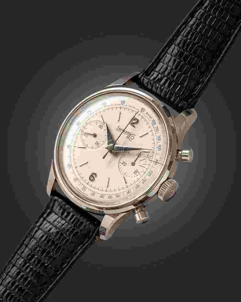 Eberhard & Co.
                           
                                 rare Impermeable 1960 two counters Chronograph ref. 14800