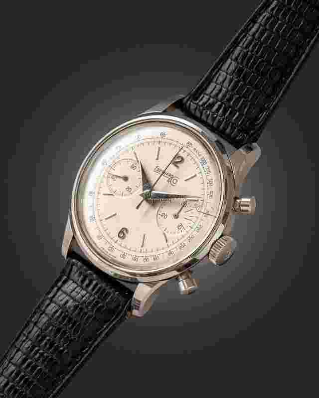 Eberhard & Co.
                           
                                 rare Impermeable 1960 two counters Chronograph ref. 14800