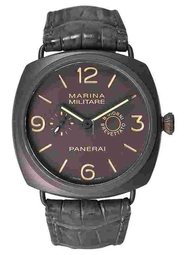 Panerai Radiomir
                           
                                 PAM 339 - Radiomir 8 Giorni Brevattato in Black Ceramic on Grey Calfskin Leather Strap - LE to 1500 pcs