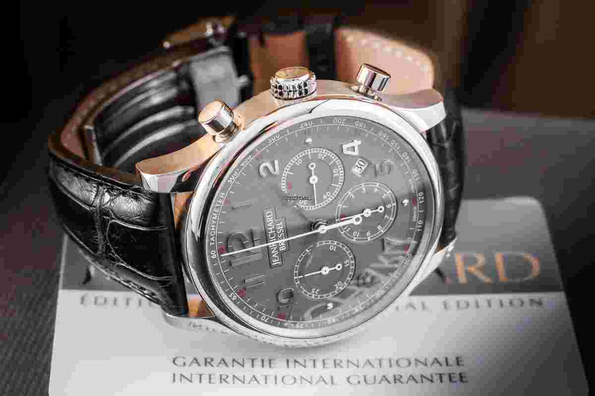 JeanRichard Bressel
                           
                                 Classic Chronograph Limited 18k Gold 43mm Box & Papers