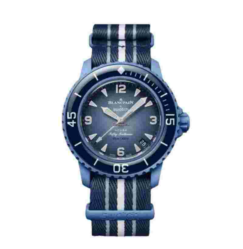 Swatch Scuba Fifty Fathoms
                           
                                 Blancpain X Swatch Scuba Fifty Fathoms Atlantic Ocean