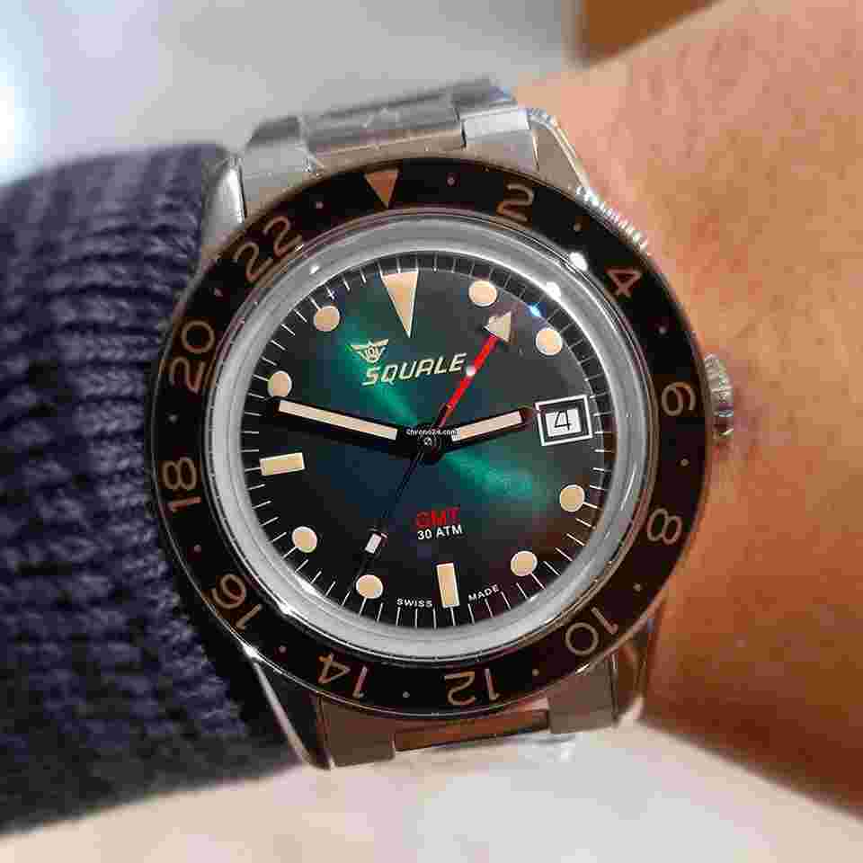 Squale
                           
                                 Sub-39 GMT Vintage Green Dial Automatic 40mm SUB-39GMGR.BR22