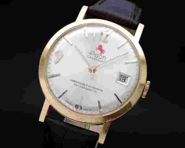 Agon New Old Stock 60's classic mechanical vintage rare indexes NOS SERVICED WARRANTY 