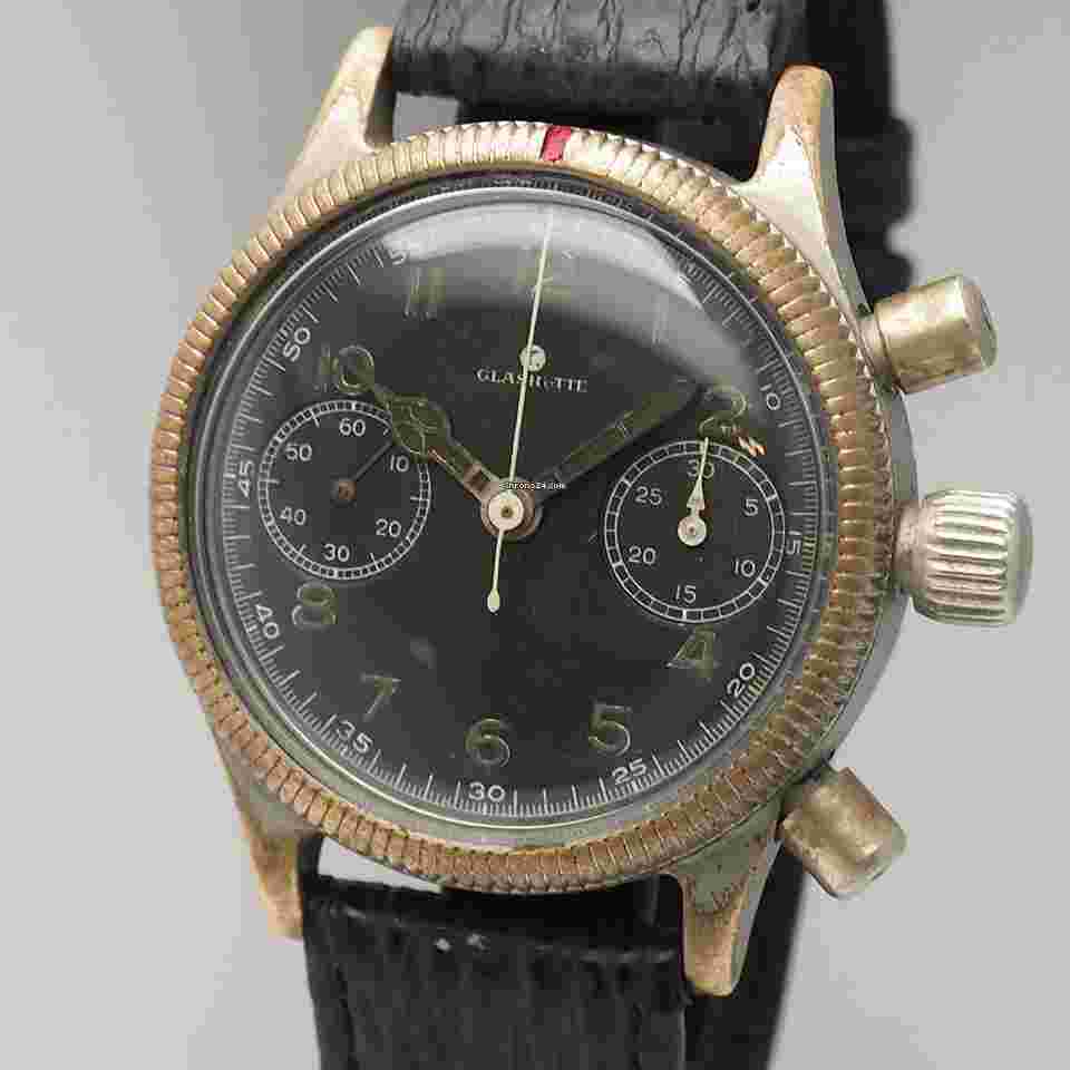 Tutima
                           
                                 Glashütte Tutima Luftwaffe Chronograph WW2 Urofa 59 Vintage RARE