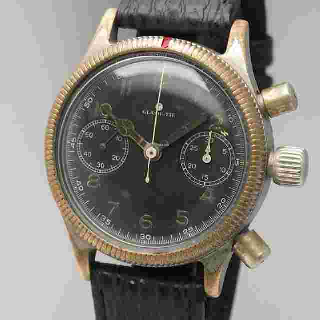 Tutima
                           
                                 Glashütte Tutima Luftwaffe Chronograph WW2 Urofa 59 Vintage RARE