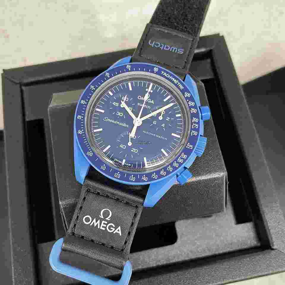 Swatch Moonswatch
                           
                                 NEW Moonswatch "Mission To Neptune" Swatch x Omega Navy Blue SO33N100