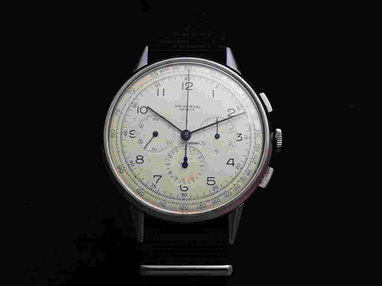 Universal Genève Compax
                           
                                 Rare Compax Oversized Swiss Steel Chronograph 40's