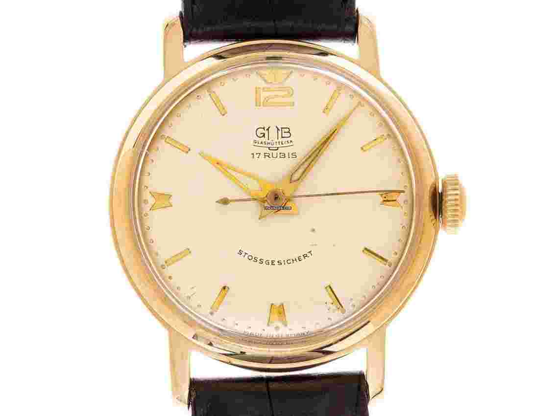 GUB Glashütte
Handaufzug 1968 sehr gut Vintage