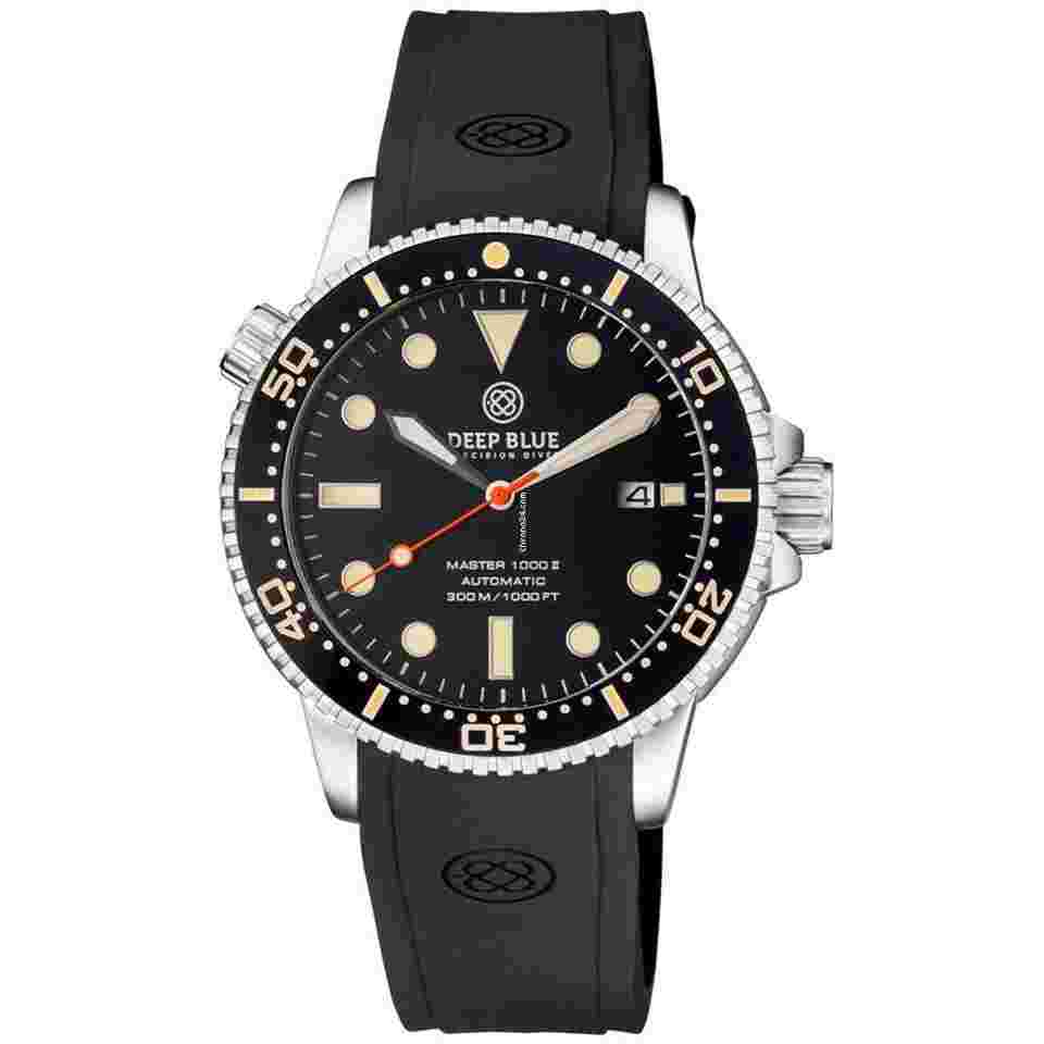 Deep Blue
Vintage Master 1000 44mm Automatic Men's Diver Watch Black Dial