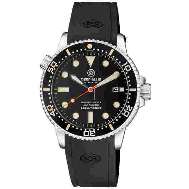 Deep Blue
                           
                                 Vintage Master 1000 44mm Automatic Men's Diver Watch Black Dial