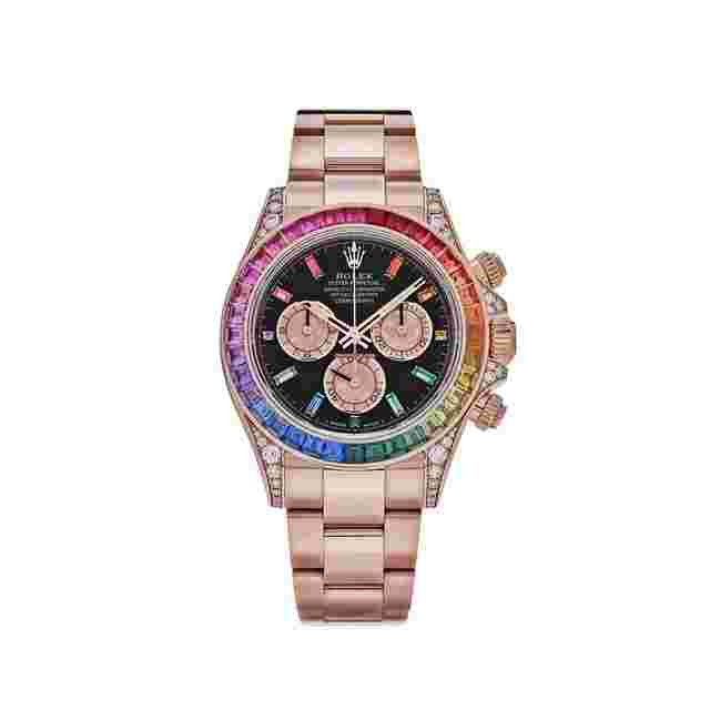 Rolex Daytona
                           
                                 116595RBOW 'Rainbow' Rose Gold Black Dial Sapphire Bezel (2022)