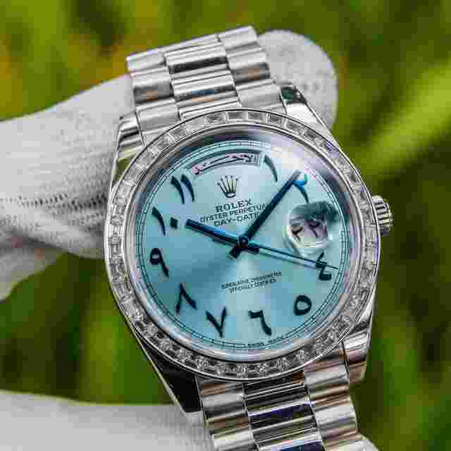 Rolex Day-Date 40
                           
                                 Unworn 2018 Day-Date Blue Arabic 228396TBR
