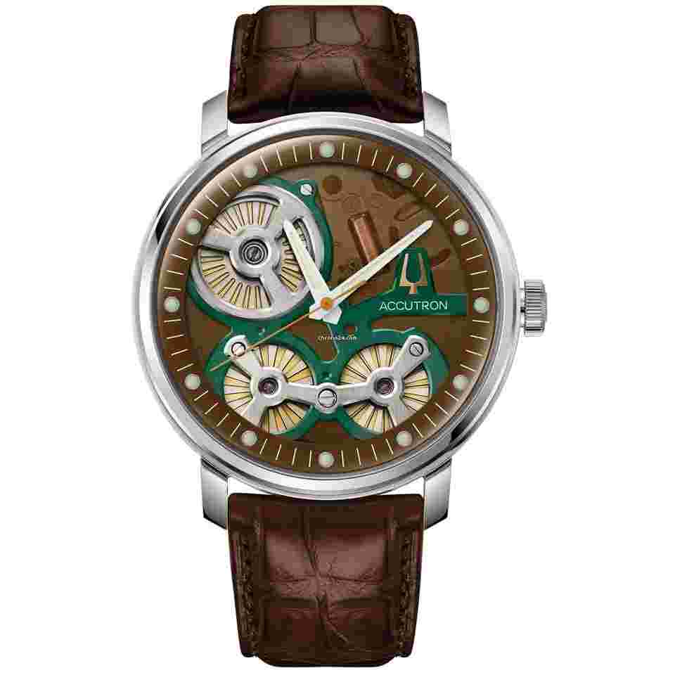 Bulova Accutron
                           
                                 Spaceview 2020 La Palina Edition Brown Watch 2ES6A007 with Cigar Humidor Set