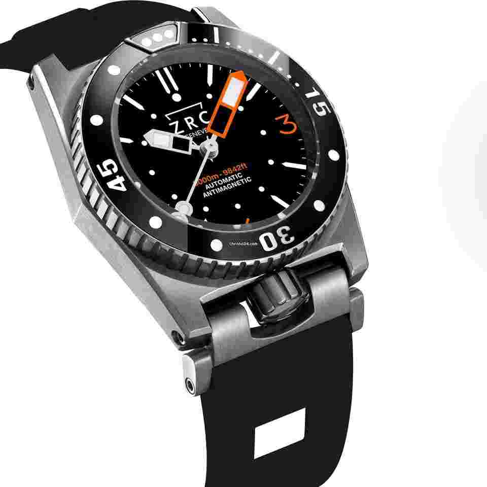 ZRC
                           
                                 GF 3000 TITANIUM Grand Fonds GF50699 - Black Rubber Strap - 300 ATM - OFFICIAL DEALER