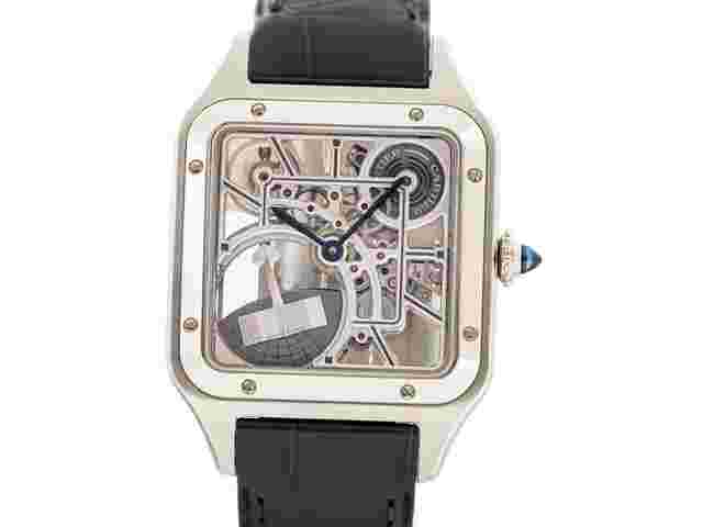 Cartier Santos Dumont SKELETON Ref-WHSA0032 Stainless Steel Skeleton Dial Micro-Rotor Papers Bj-2023 NEW incl VAT