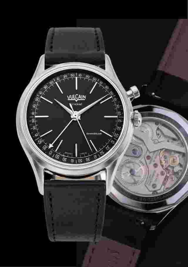 Vulcain Cricket
                           
                                 NEW: Cricket President 39mm - Black - Black Leather - Open Case Back - OFFICIAL DEALER