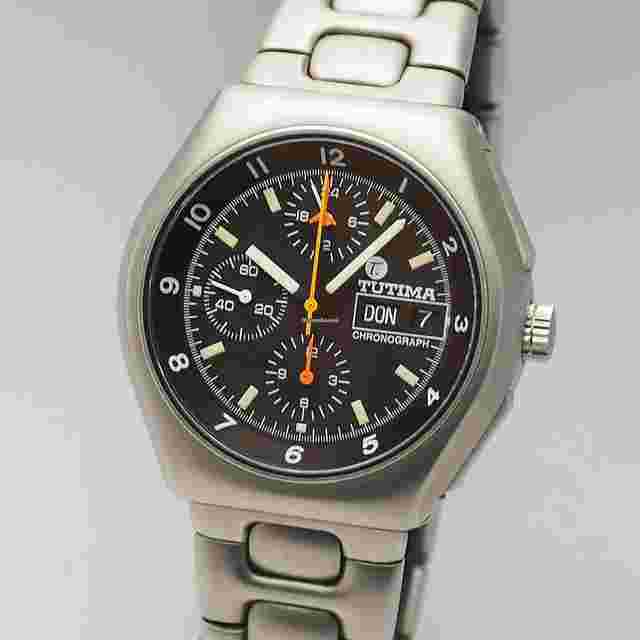 Tutima Military
                           
                                 Flieger Chronograph Ref: 760/01 Box+Papiere