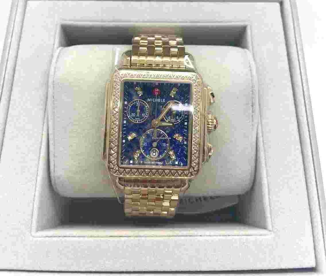 Michele Deco
                           
                                 Gold Diamond Stainless Steel Watch MWW06A000791