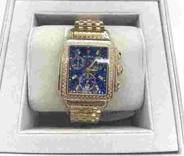 Michele Deco
                           
                                 Gold Diamond Stainless Steel Watch MWW06A000791