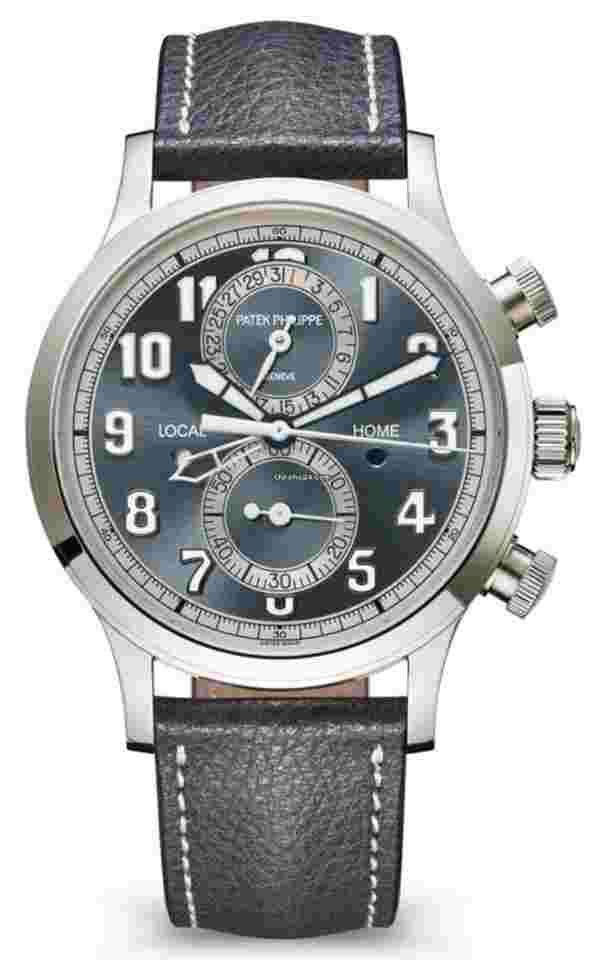 Patek Philippe Calatrava
                           
                                 2023+ Blue Dial Pilot Travel Time Chronograph Calatrava