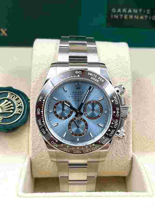 Rolex Daytona
                           
                                 Unworn Cosmograph Daytona 40mm Ice Blue Dial Platinum Bracelet 126506 Box & Papers 2025