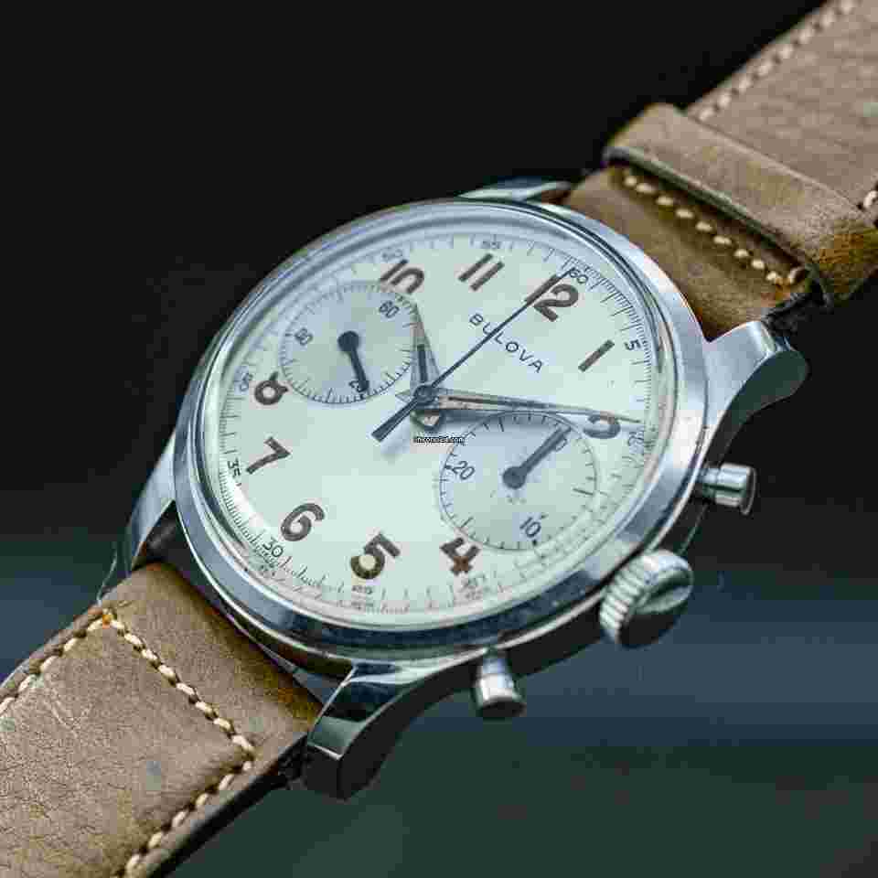Bulova
                           
                                 rare Big Eyes tritium dial chronograph 1950's