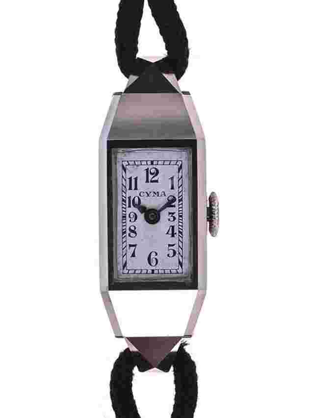 Cyma Ladies NOS 18 k White Gold 1930s
