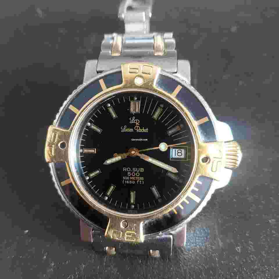 Lucien Rochat
                           
                                 Ro.sub 500 steel gold 40 mm ref 23915062 automatic serviced + box