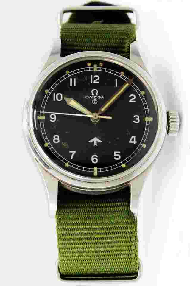 Omega Classic
                           
                                 Military 6B Fat Arrow RAF Original Black Dial Steel Mens Vintage Watch Ref 2777-1