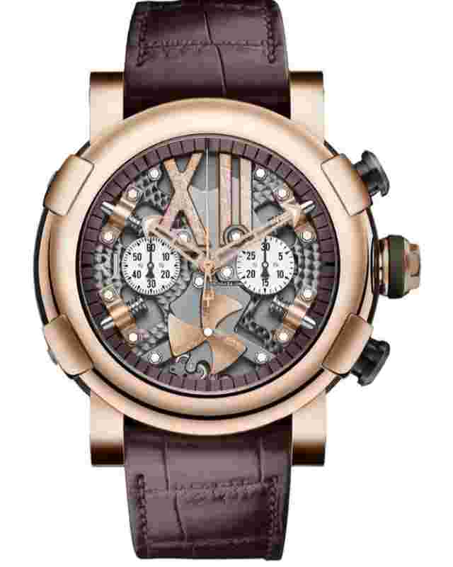 Romain Jerome Titanic-DNA
                           
                                 Steampunk Chrono Full Red PVD Stainless steel & 18K Rose Gold Men's Watcn