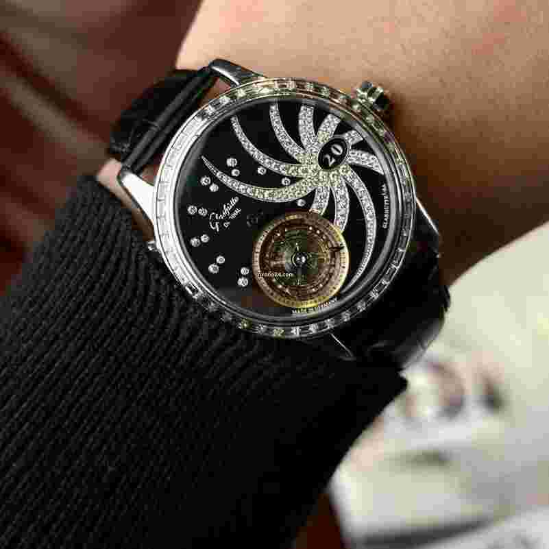 Glashütte Original
                           
                                 White Gold Diamond Automatic Tourbillon Watch 39.4