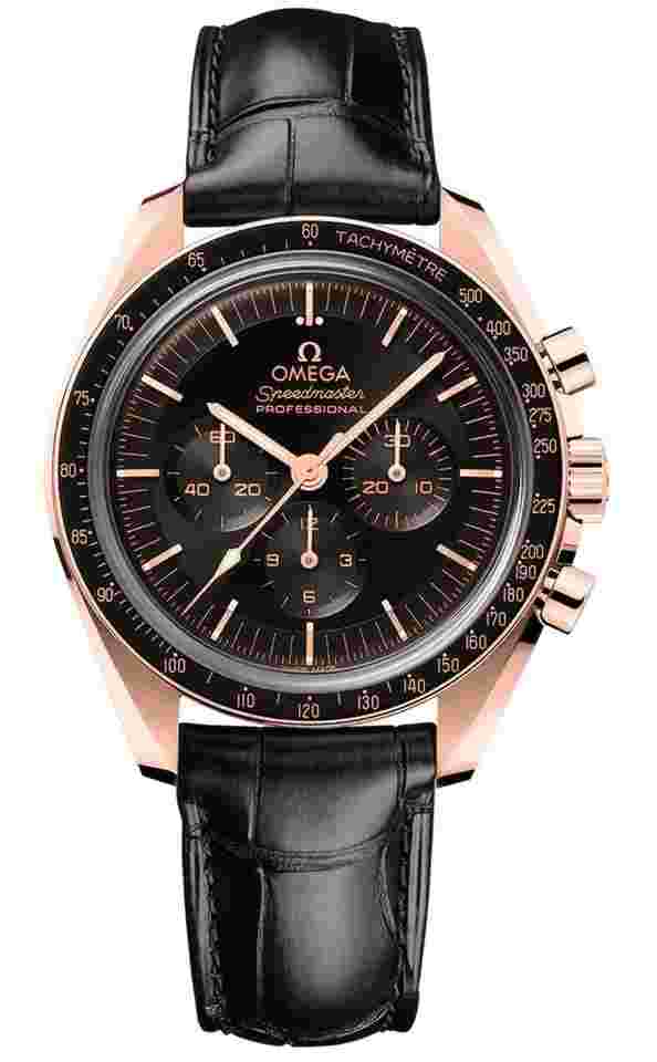 Omega Speedmaster Professional Moonwatch
Co-Axial Master Chronometer Chronograph 42mm Sedna Gold Alligator Men’s Watch 310.63.42.50.01.001