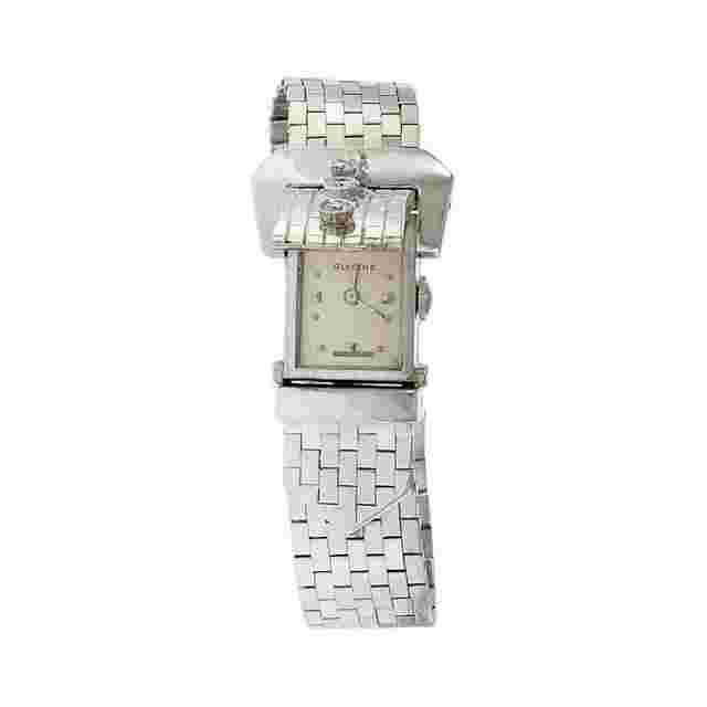 Glycine
                           
                                 Cocktail Bracelet Watch 14K White Gold and Diamonds