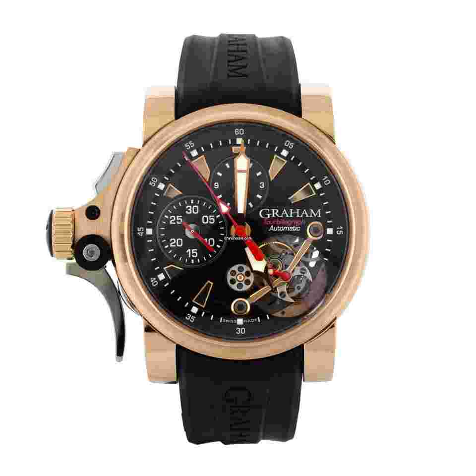 Graham
                           
                                 Tourbillograph Woodcote Chronograph Rose Gold Black 46mm 2TTAR.B02A.C86B
