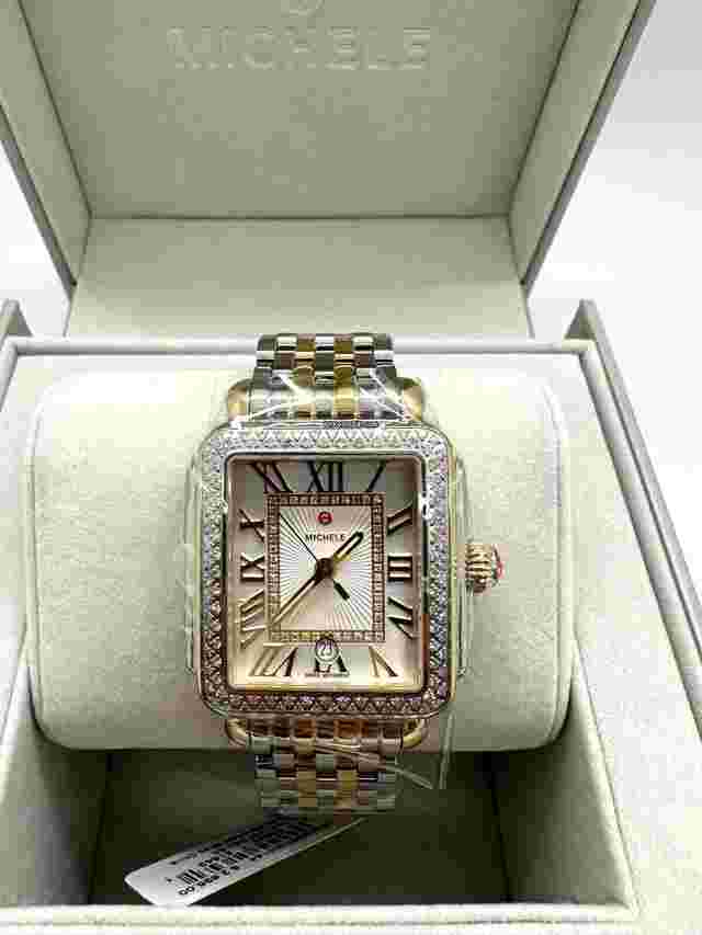 Michele Deco
                           
                                 Madison Diamond Two-Tone 18K Gold Watch MWW06T000144