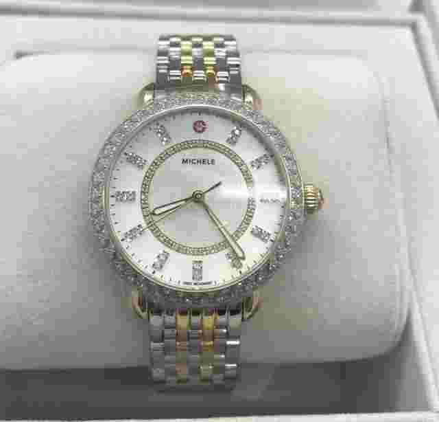 Michele
                           
                                 Sidney Classic Two-Tone Diamond Watch MWW30B000002