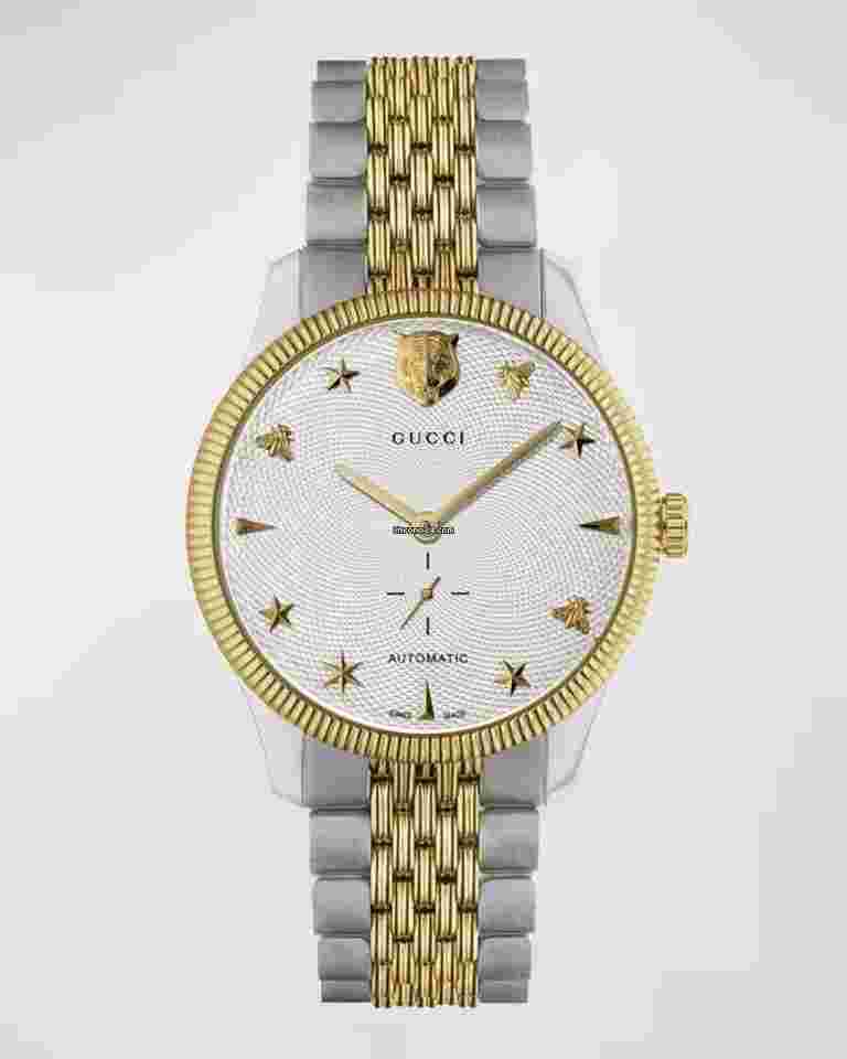 Gucci G-Timeless
Men's G-Timeless 40mm Automatic Two-Tone Bracelet Watch YA126356